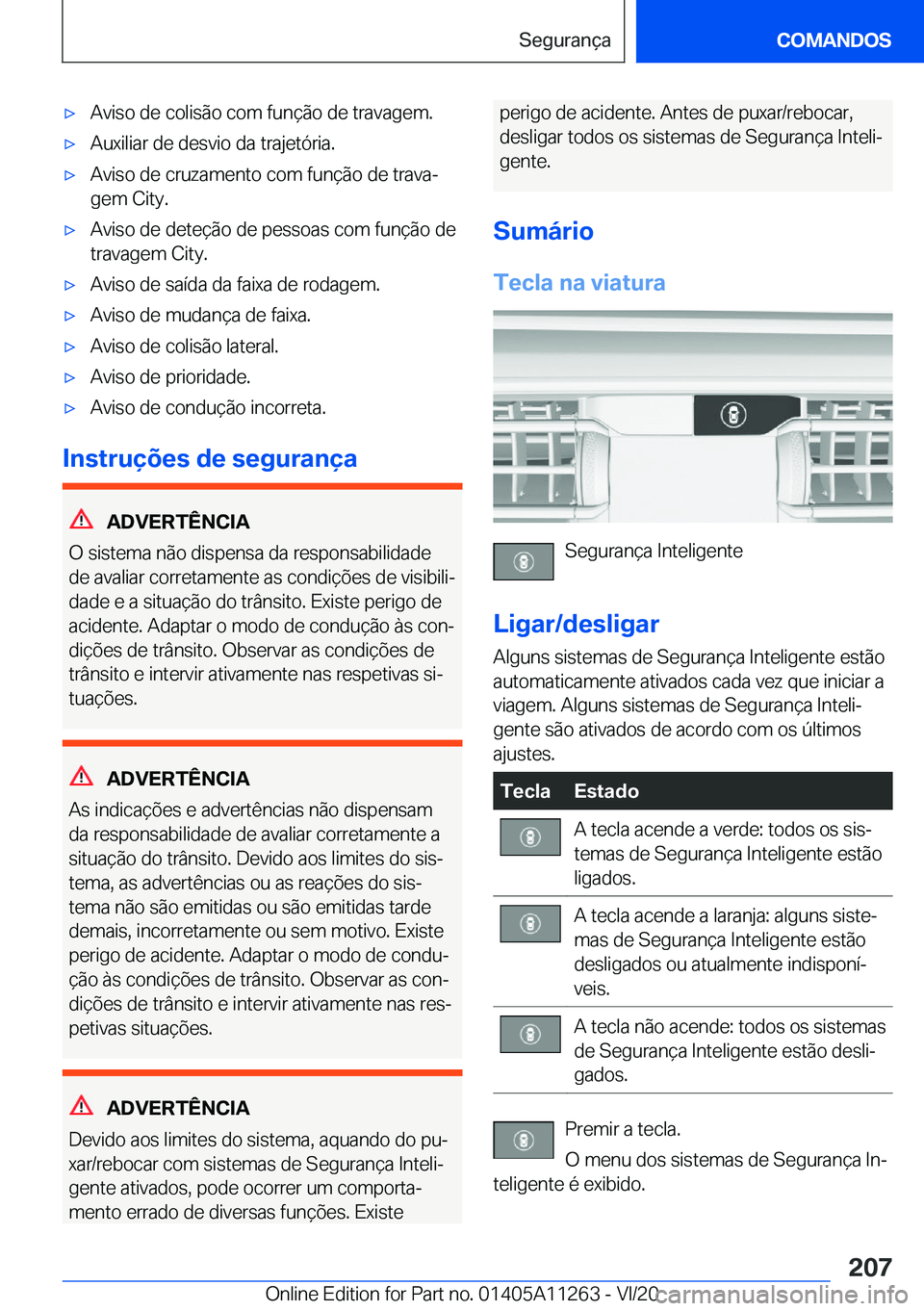 BMW 4 SERIES COUPE 2021  Manual do condutor (in Portuguese) 'x�A�v�i�s�o��d�e��c�o�l�i�s�ã�o��c�o�m��f�u�n�