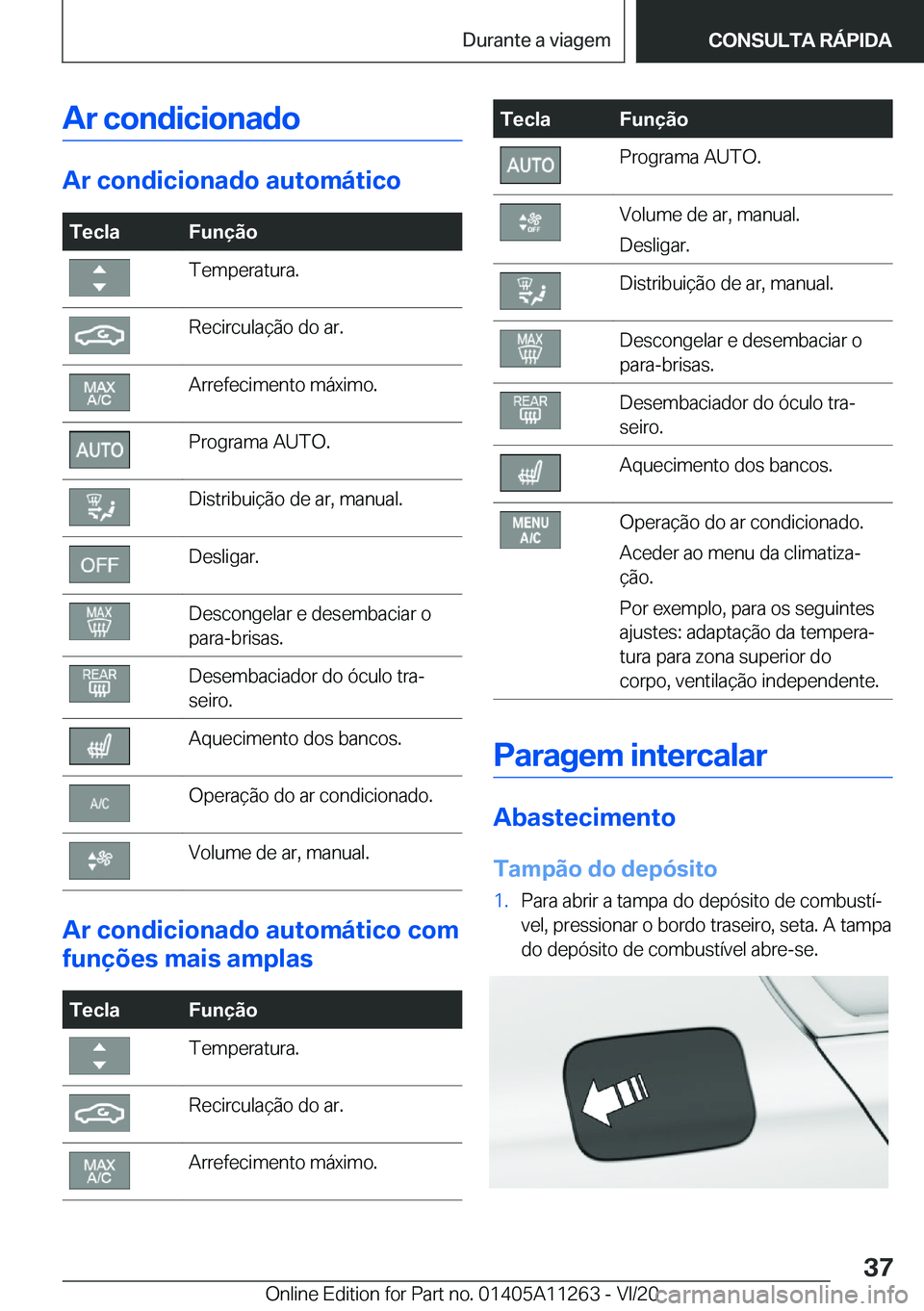 BMW 4 SERIES COUPE 2021  Manual do condutor (in Portuguese) �A�r��c�o�n�d�i�c�i�o�n�a�d�o
�A�r��c�o�n�d�i�c�i�o�n�a�d�o��a�u�t�o�m�á�t�i�c�o
�T�e�c�l�a�F�u�n�