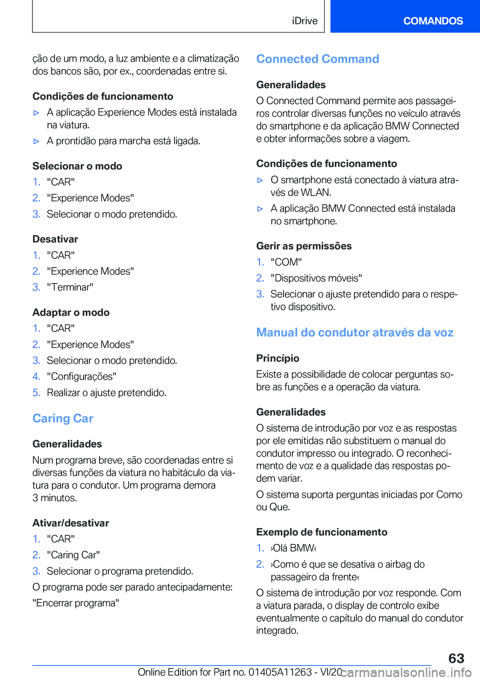 BMW 4 SERIES COUPE 2021  Manual do condutor (in Portuguese) �