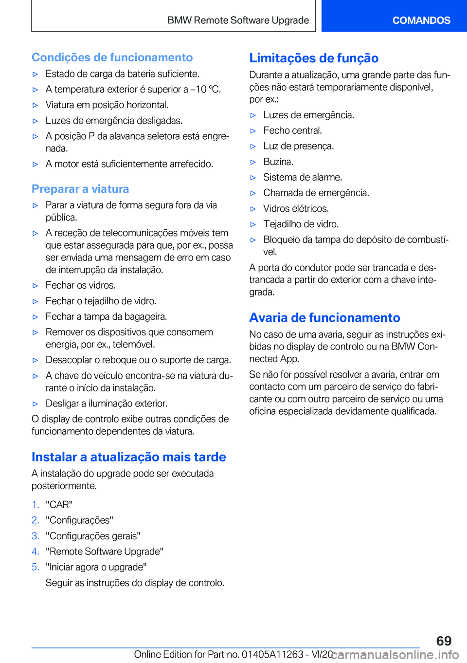 BMW 4 SERIES COUPE 2021  Manual do condutor (in Portuguese) �C�o�n�d�i�