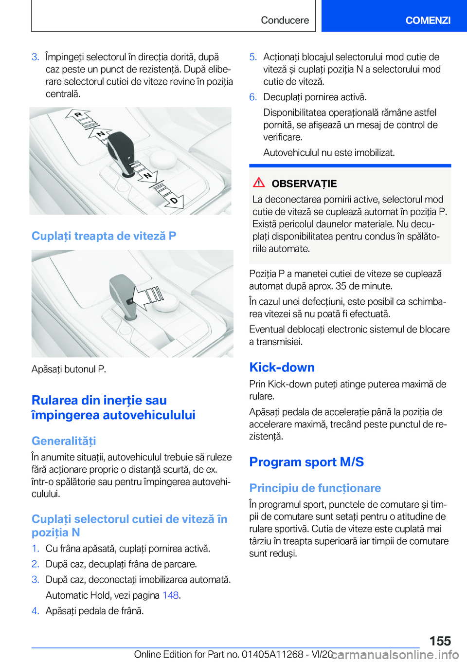 BMW 4 SERIES COUPE 2021  Ghiduri De Utilizare (in Romanian) �3�.�