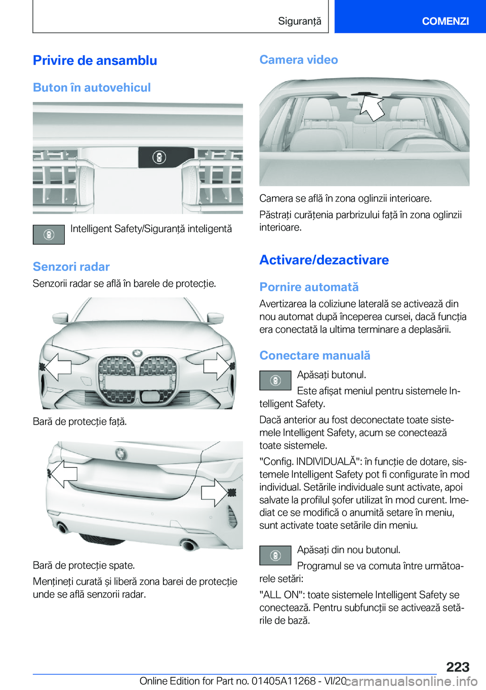 BMW 4 SERIES COUPE 2021  Ghiduri De Utilizare (in Romanian) �P�r�i�v�i�r�e��d�e��a�n�s�a�m�b�l�u
�B�u�t�o�n��