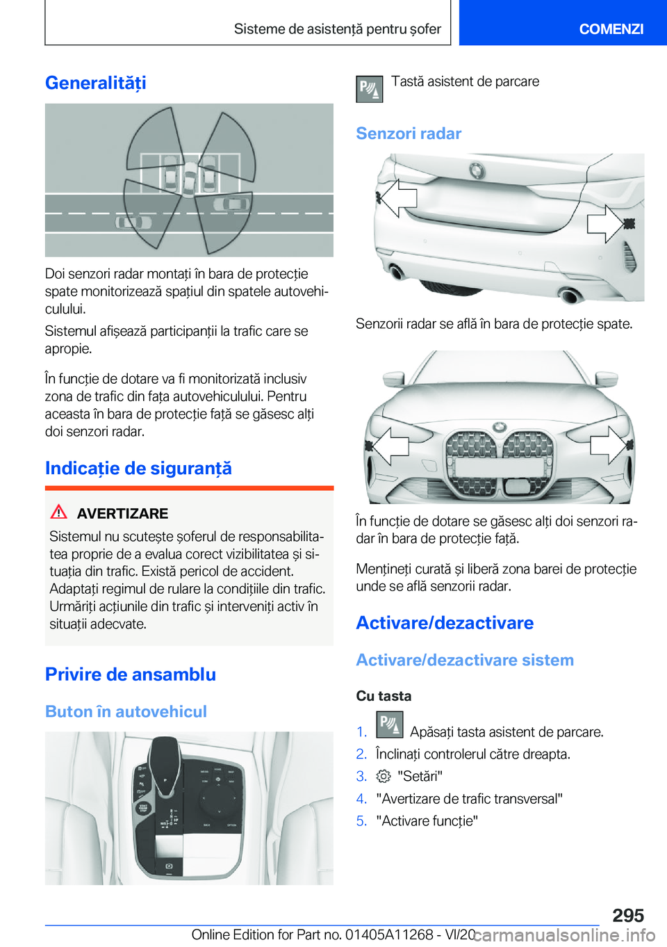 BMW 4 SERIES COUPE 2021  Ghiduri De Utilizare (in Romanian) �G�e�n�e�r�a�l�i�t�