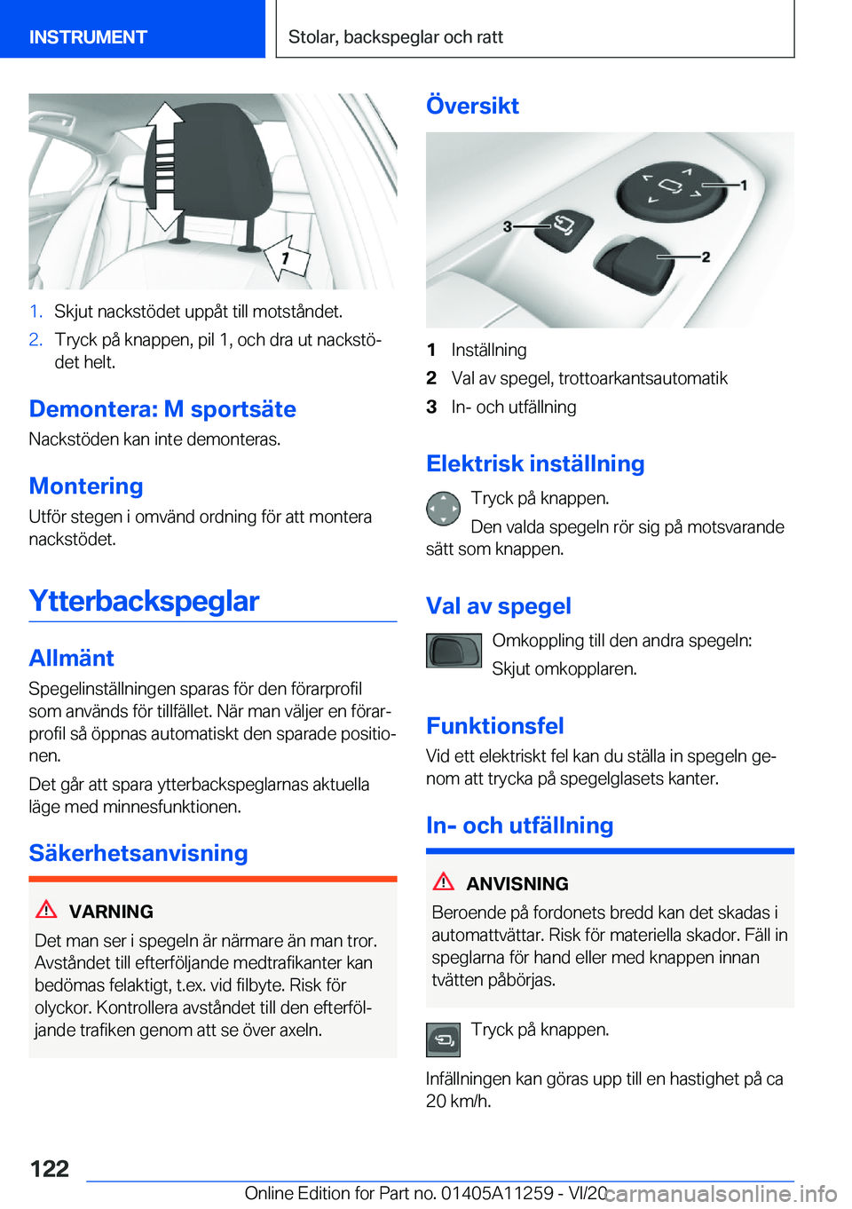 BMW 4 SERIES COUPE 2021  InstruktionsbÖcker (in Swedish) �1�.�S�k�j�u�t��n�a�c�k�s�t�