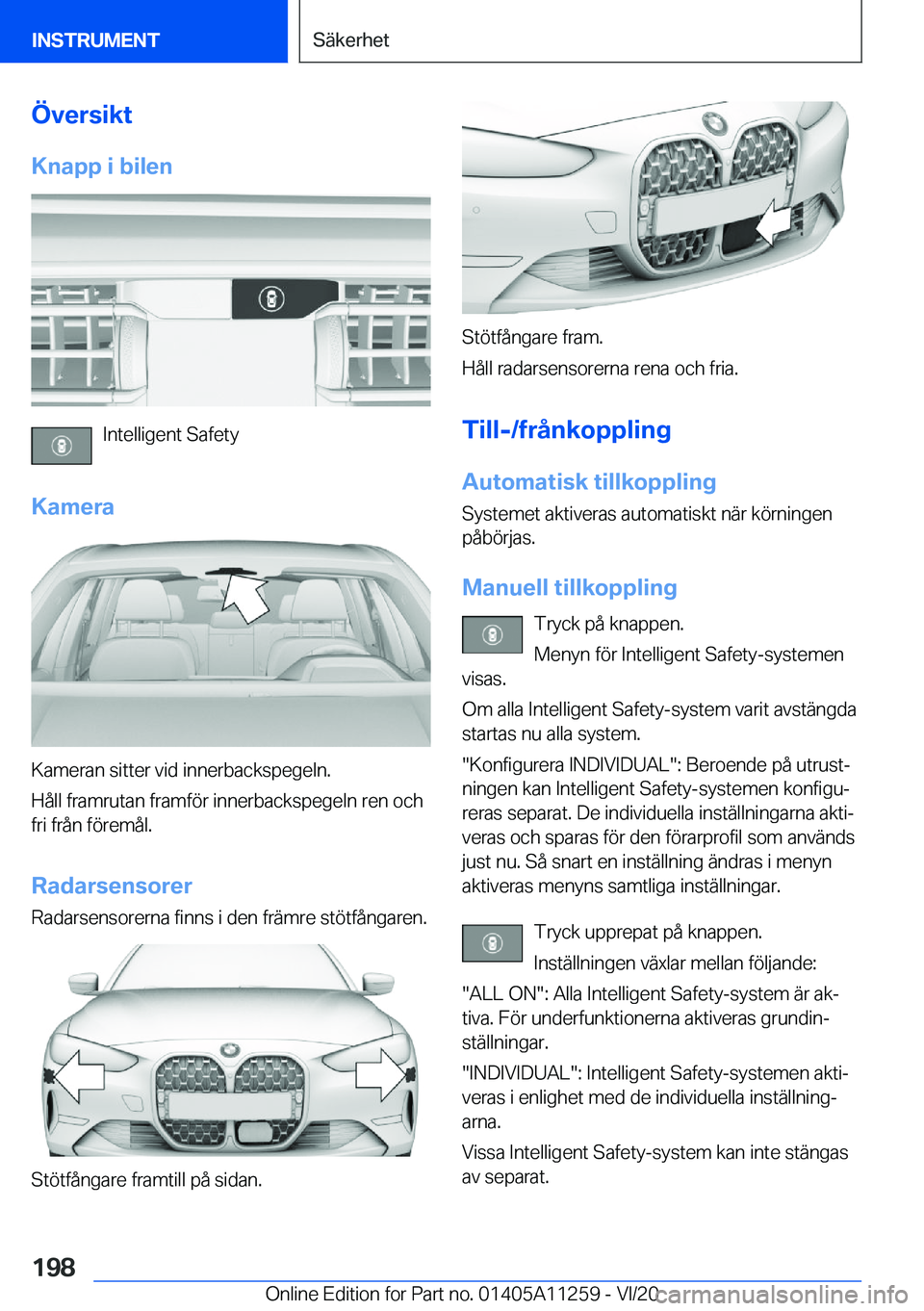 BMW 4 SERIES COUPE 2021  InstruktionsbÖcker (in Swedish) �