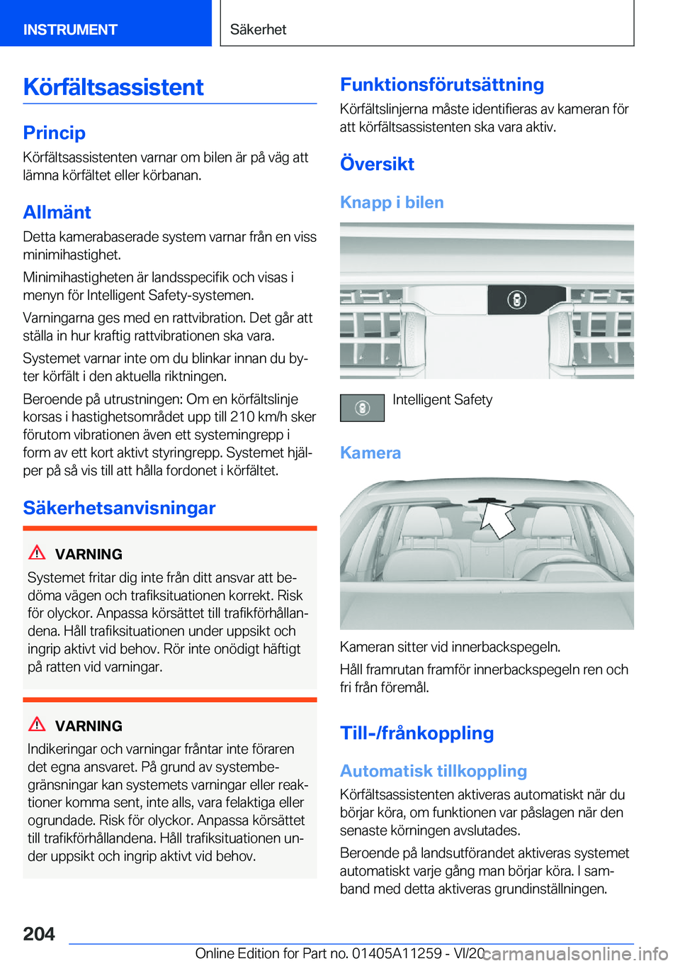 BMW 4 SERIES COUPE 2021  InstruktionsbÖcker (in Swedish) �K�