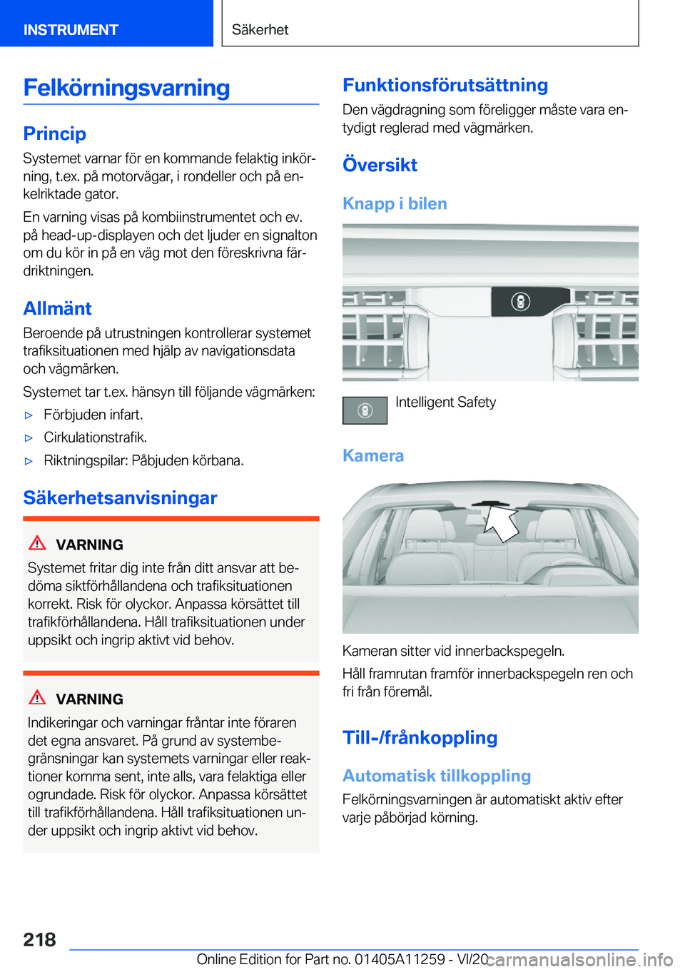 BMW 4 SERIES COUPE 2021  InstruktionsbÖcker (in Swedish) �F�e�l�k�