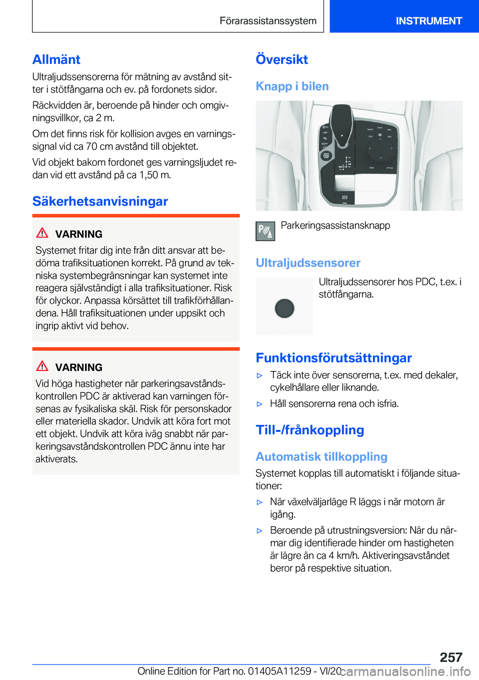 BMW 4 SERIES COUPE 2021  InstruktionsbÖcker (in Swedish) �A�l�l�m�ä�n�t
�U�l�t�r�a�l�j�u�d�s�s�e�n�s�o�r�e�r�n�a��f�