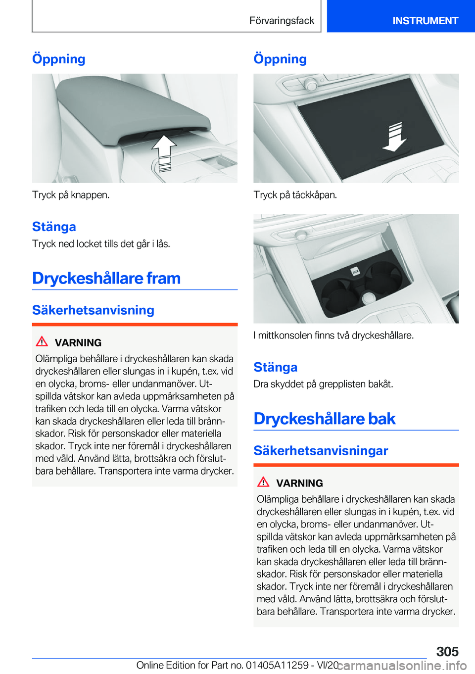 BMW 4 SERIES COUPE 2021  InstruktionsbÖcker (in Swedish) �