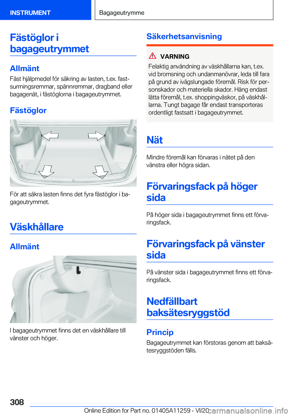 BMW 4 SERIES COUPE 2021  InstruktionsbÖcker (in Swedish) �F�ä�s�t�