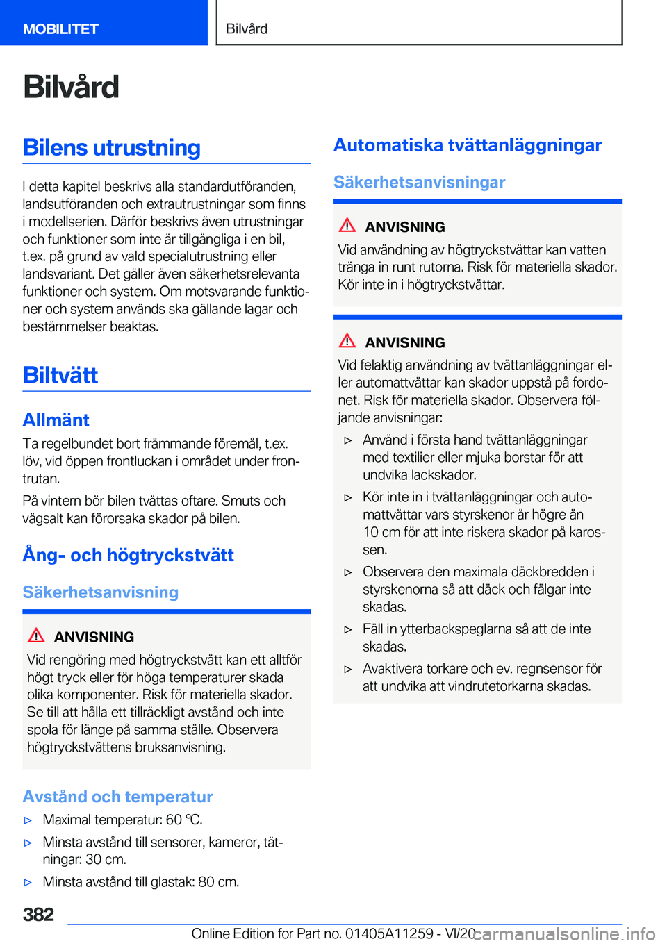 BMW 4 SERIES COUPE 2021  InstruktionsbÖcker (in Swedish) �B�i�l�v�å�r�d�B�i�l�e�n�s��u�t�r�u�s�t�n�i�n�g
�I��d�e�t�t�a��k�a�p�i�t�e�l��b�e�s�k�r�i�v�s��a�l�l�a��s�t�a�n�d�a�r�d�u�t�f�