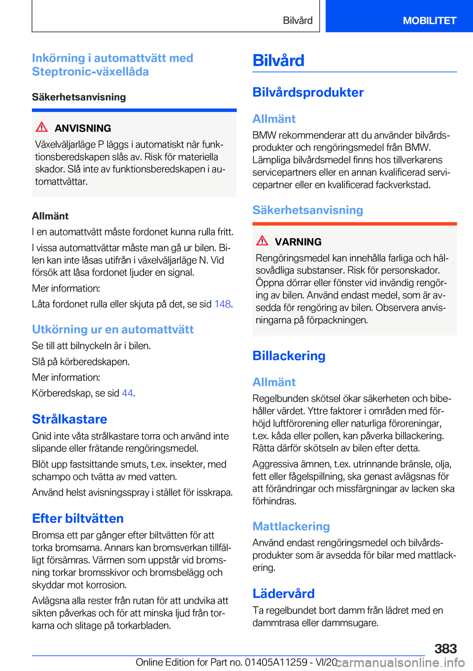 BMW 4 SERIES COUPE 2021  InstruktionsbÖcker (in Swedish) �I�n�k�