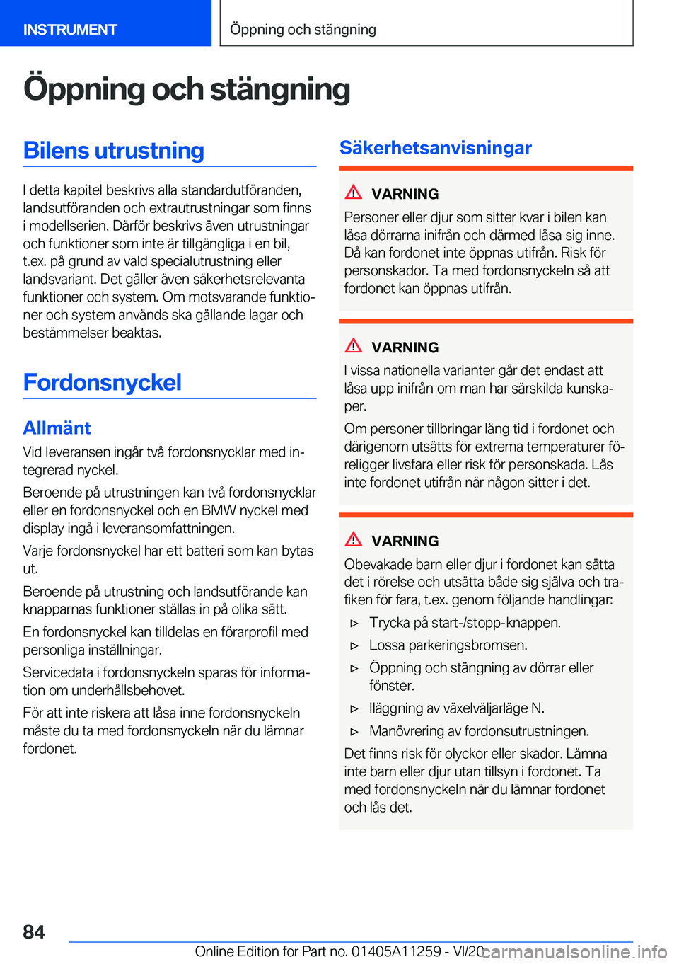 BMW 4 SERIES COUPE 2021  InstruktionsbÖcker (in Swedish) �