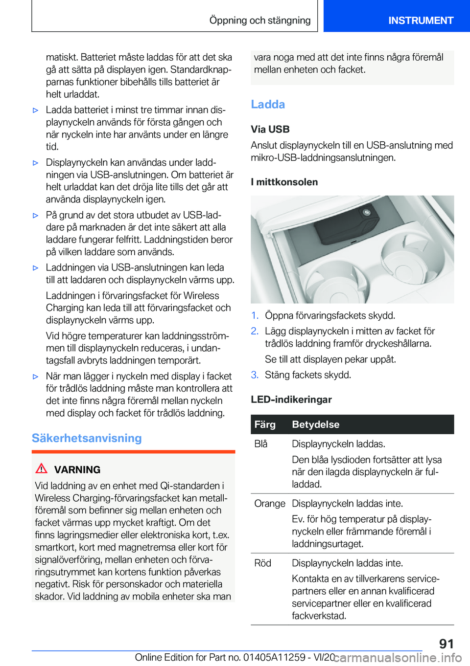 BMW 4 SERIES COUPE 2021  InstruktionsbÖcker (in Swedish) �m�a�t�i�s�k�t�.��B�a�t�t�e�r�i�e�t��m�å�s�t�e��l�a�d�d�a�s��f�