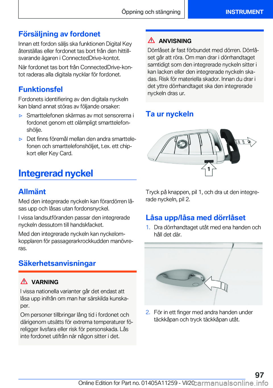 BMW 4 SERIES COUPE 2021  InstruktionsbÖcker (in Swedish) �F�