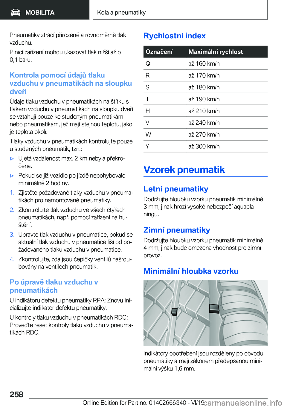 BMW 4 SERIES COUPE 2020  Návod na použití (in Czech) �P�n�e�u�m�a�t�i�k�y��z�t�r�