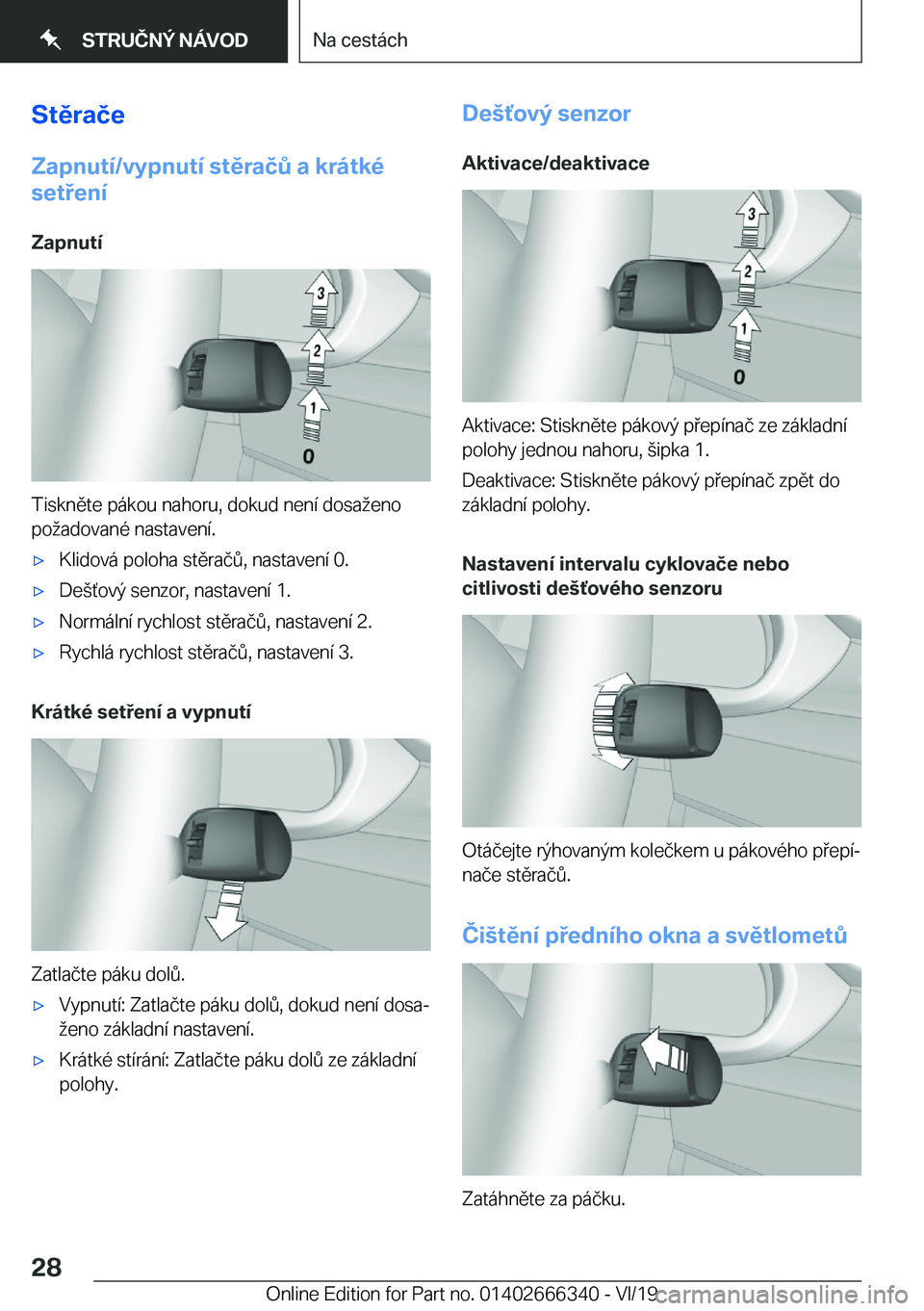 BMW 4 SERIES COUPE 2020  Návod na použití (in Czech) �S�t�ě�r�a�č�e�Z�a�p�n�u�t�