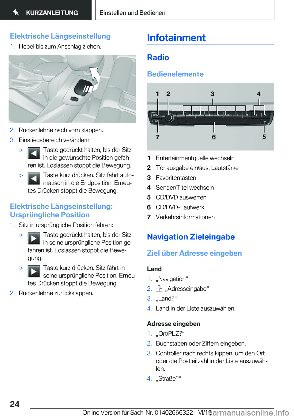 BMW 4 SERIES COUPE 2020  Betriebsanleitungen (in German) �E�l�e�k�t�r�i�s�c�h�e��L�