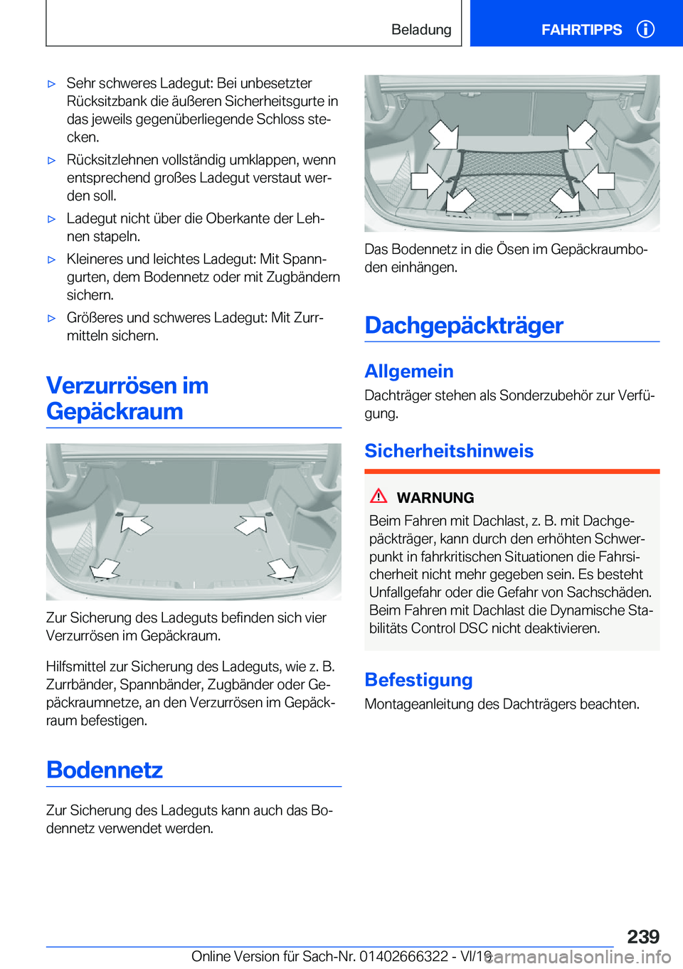 BMW 4 SERIES COUPE 2020  Betriebsanleitungen (in German) x�S�e�h�r��s�c�h�w�e�r�e�s��L�a�d�e�g�u�t�:��B�e�i��u�n�b�e�s�e�t�z�t�e�r
�R�