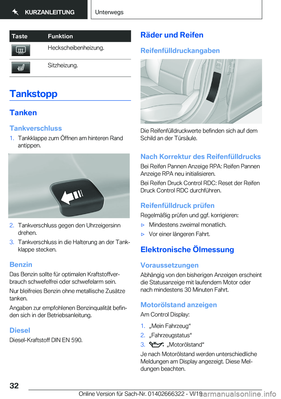BMW 4 SERIES COUPE 2020  Betriebsanleitungen (in German) �T�a�s�t�e�F�u�n�k�t�i�o�n�H�e�c�k�s�c�h�e�i�b�e�n�h�e�i�z�u�n�g�.�S�i�t�z�h�e�i�z�u�n�g�.
�T�a�n�k�s�t�o�p�p
�T�a�n�k�e�n�T�a�n�k�v�e�r�s�c�h�l�u�s�s
�1�.�T�a�n�k�k�l�a�p�p�e��z�u�m��