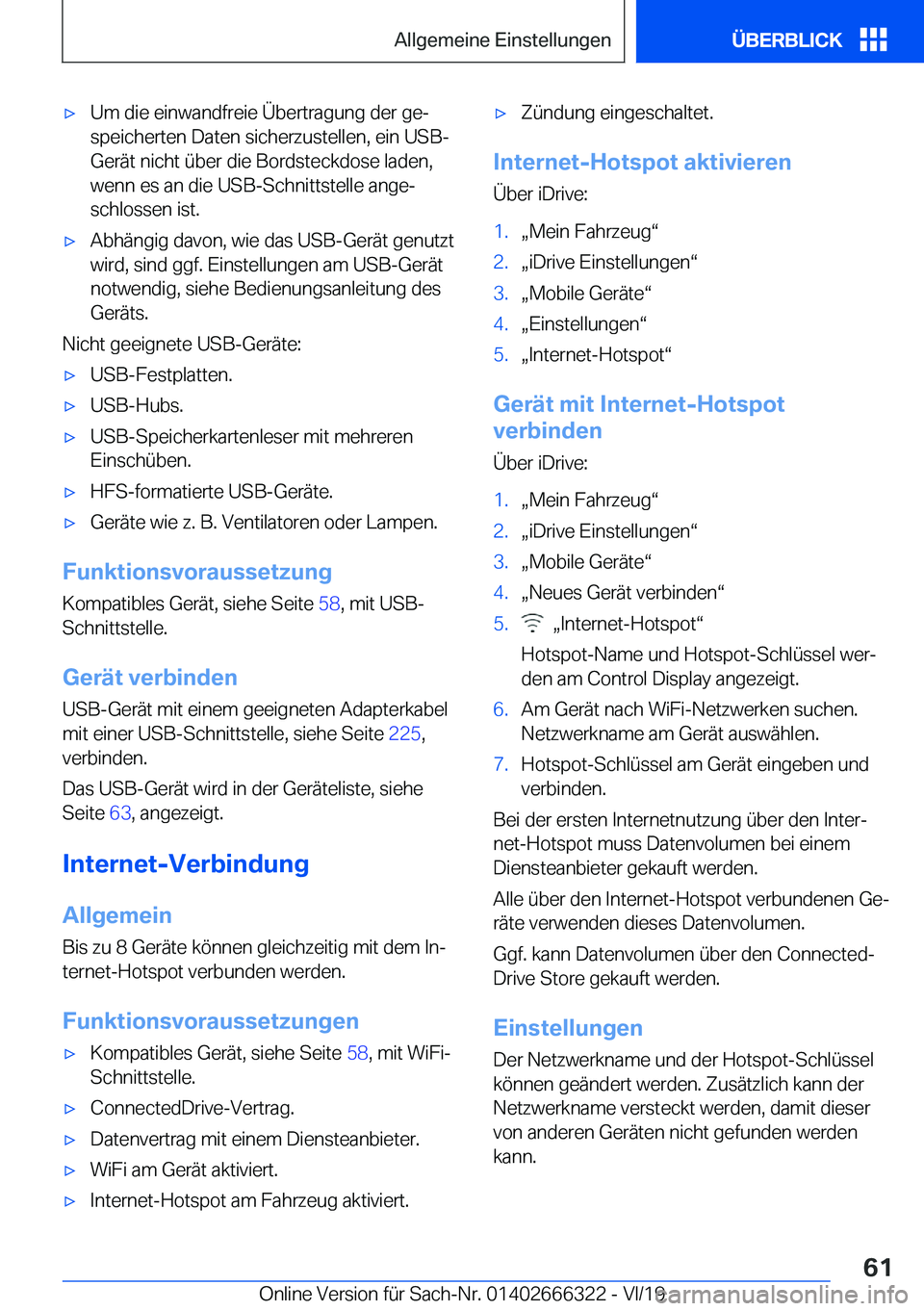 BMW 4 SERIES COUPE 2020  Betriebsanleitungen (in German) x�U�m��d�i�e��e�i�n�w�a�n�d�f�r�e�i�e��