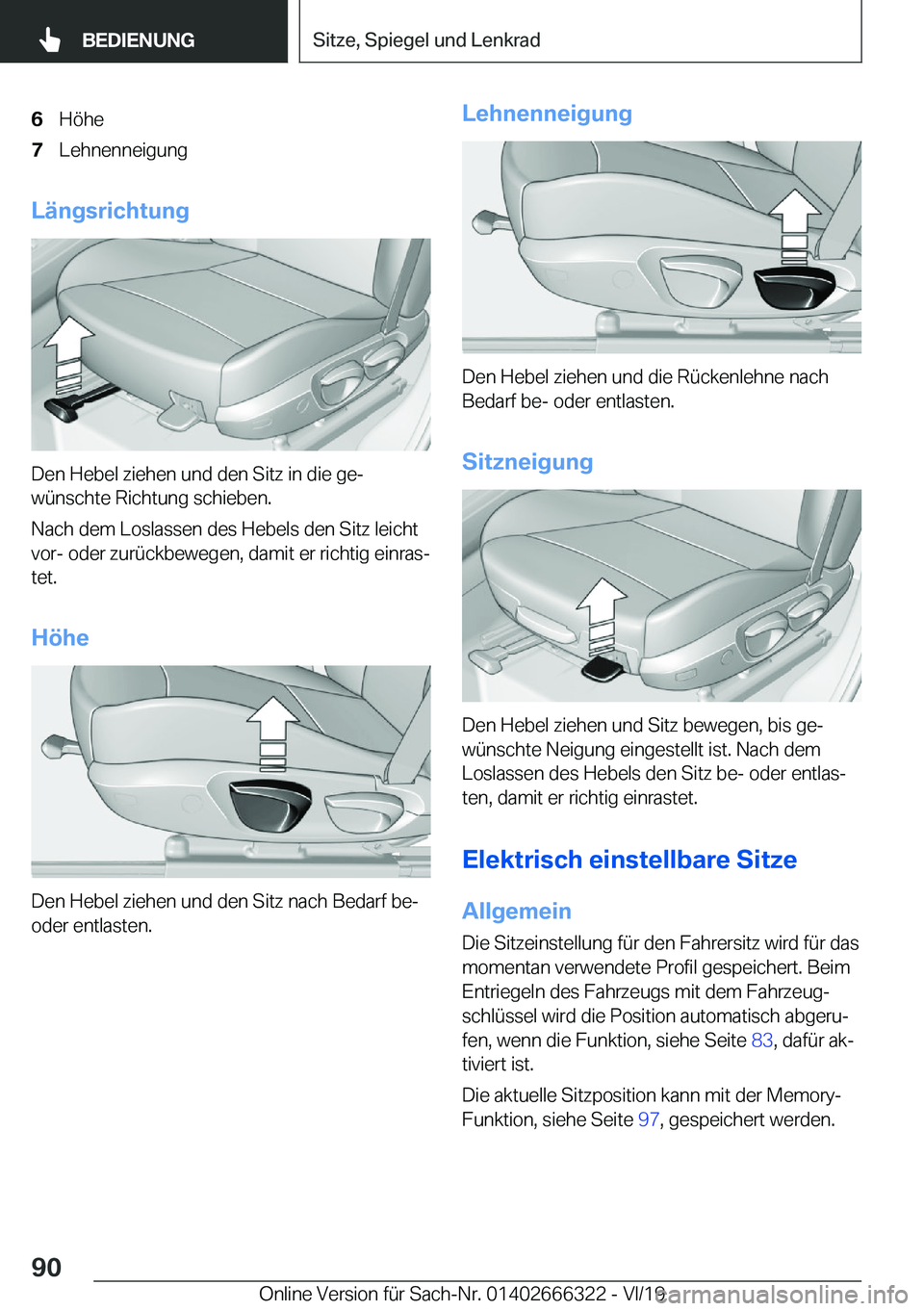 BMW 4 SERIES COUPE 2020  Betriebsanleitungen (in German) �6�H�
