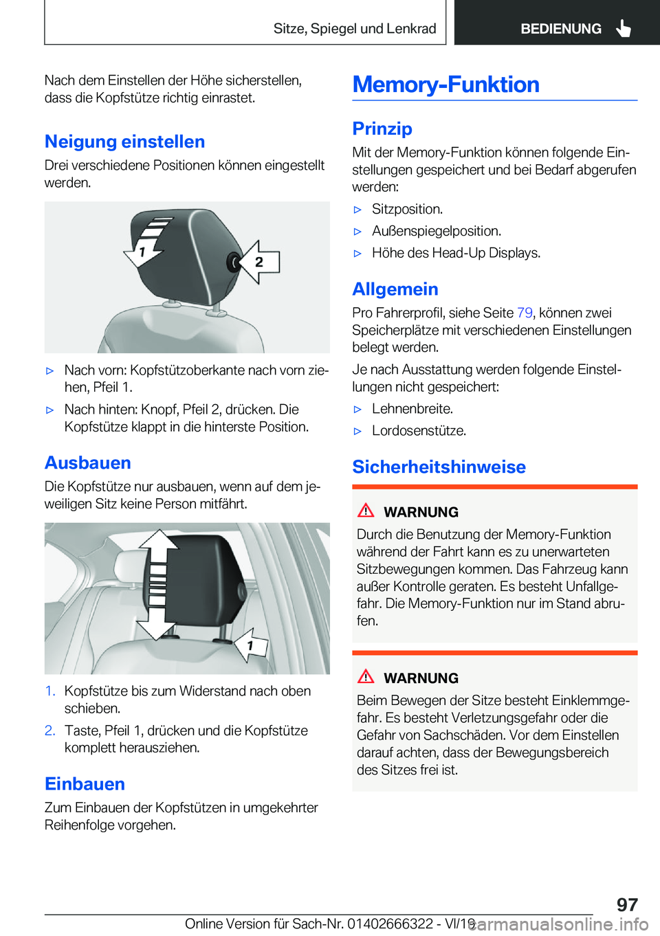 BMW 4 SERIES COUPE 2020  Betriebsanleitungen (in German) �N�a�c�h��d�e�m��E�i�n�s�t�e�l�l�e�n��d�e�r��H�