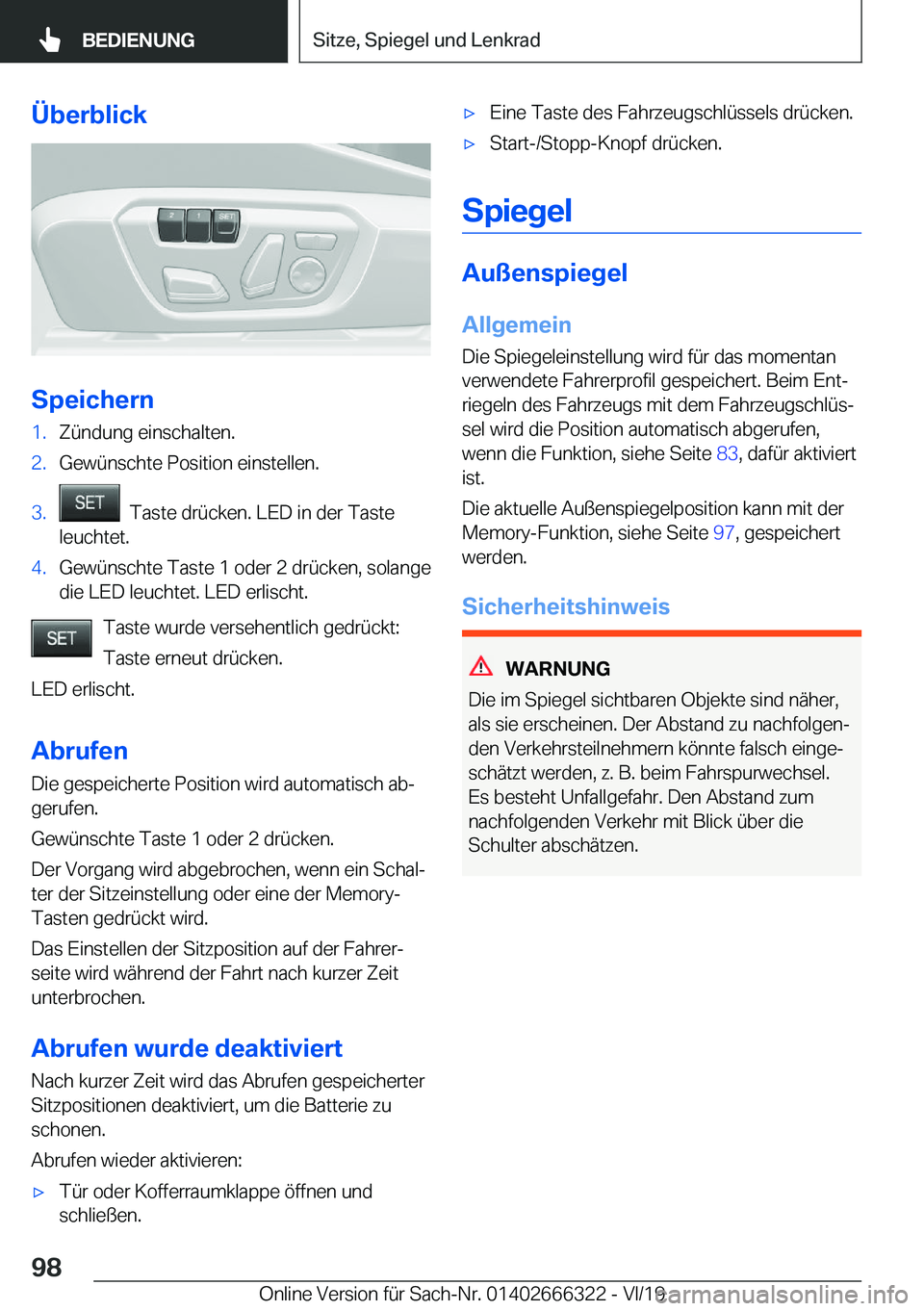 BMW 4 SERIES COUPE 2020  Betriebsanleitungen (in German) �