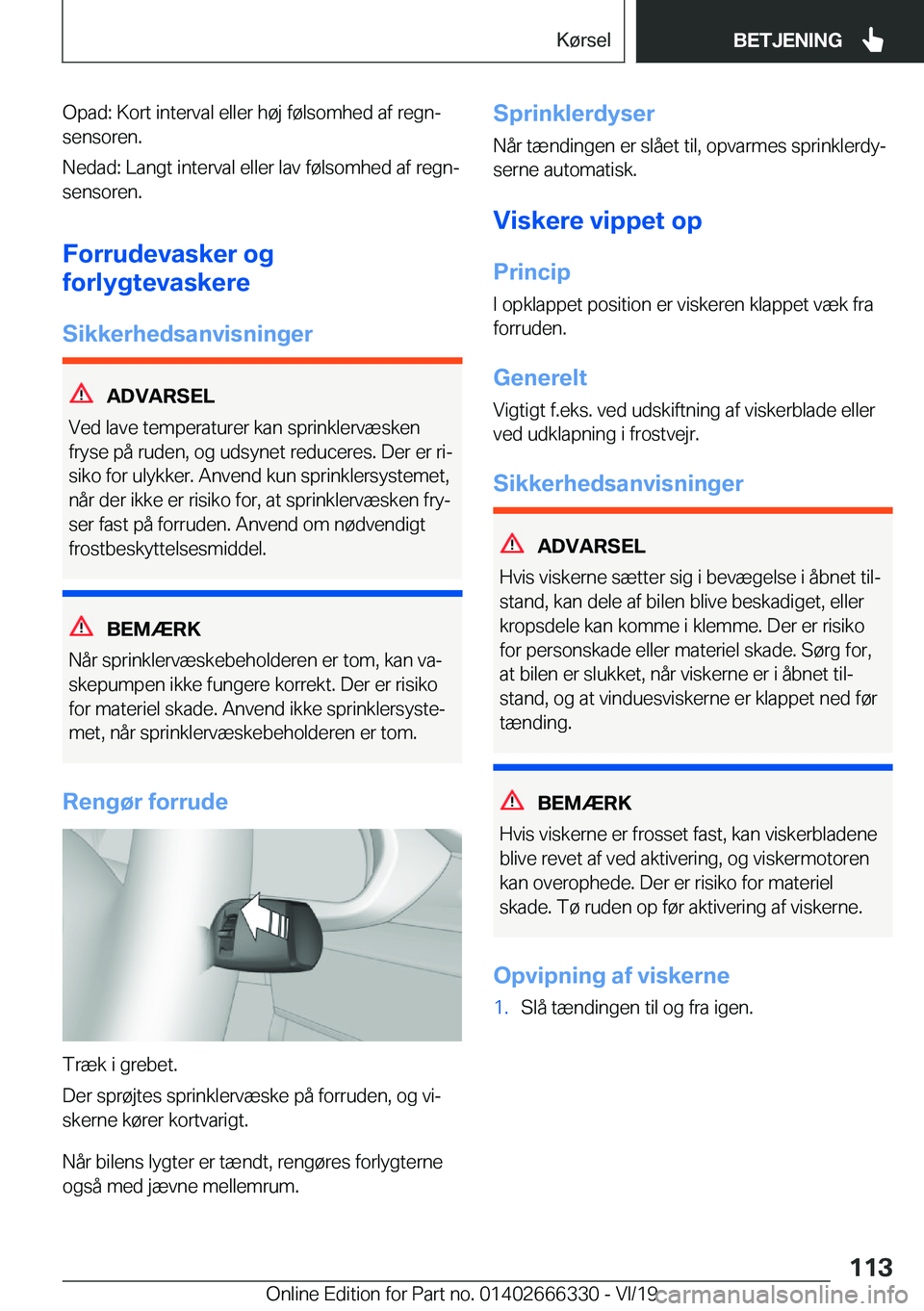 BMW 4 SERIES COUPE 2020  InstruktionsbØger (in Danish) �O�p�a�d�:��K�o�r�t��i�n�t�e�r�v�a�l��e�l�l�e�r��h�