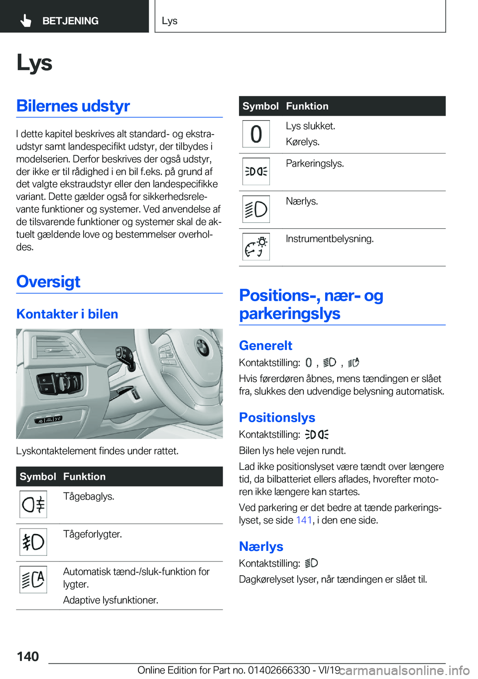 BMW 4 SERIES COUPE 2020  InstruktionsbØger (in Danish) �L�y�s�B�i�l�e�r�n�e�s��u�d�s�t�y�r
�I��d�e�t�t�e��k�a�p�i�t�e�l��b�e�s�k�r�i�v�e�s��a�l�t��s�t�a�n�d�a�r�d�-��o�g��e�k�s�t�r�aj
�u�d�s�t�y�r��s�a�m�t��l�a�n�d�e�s�p�e�c�i�f�i�k�t��u�d�s�t