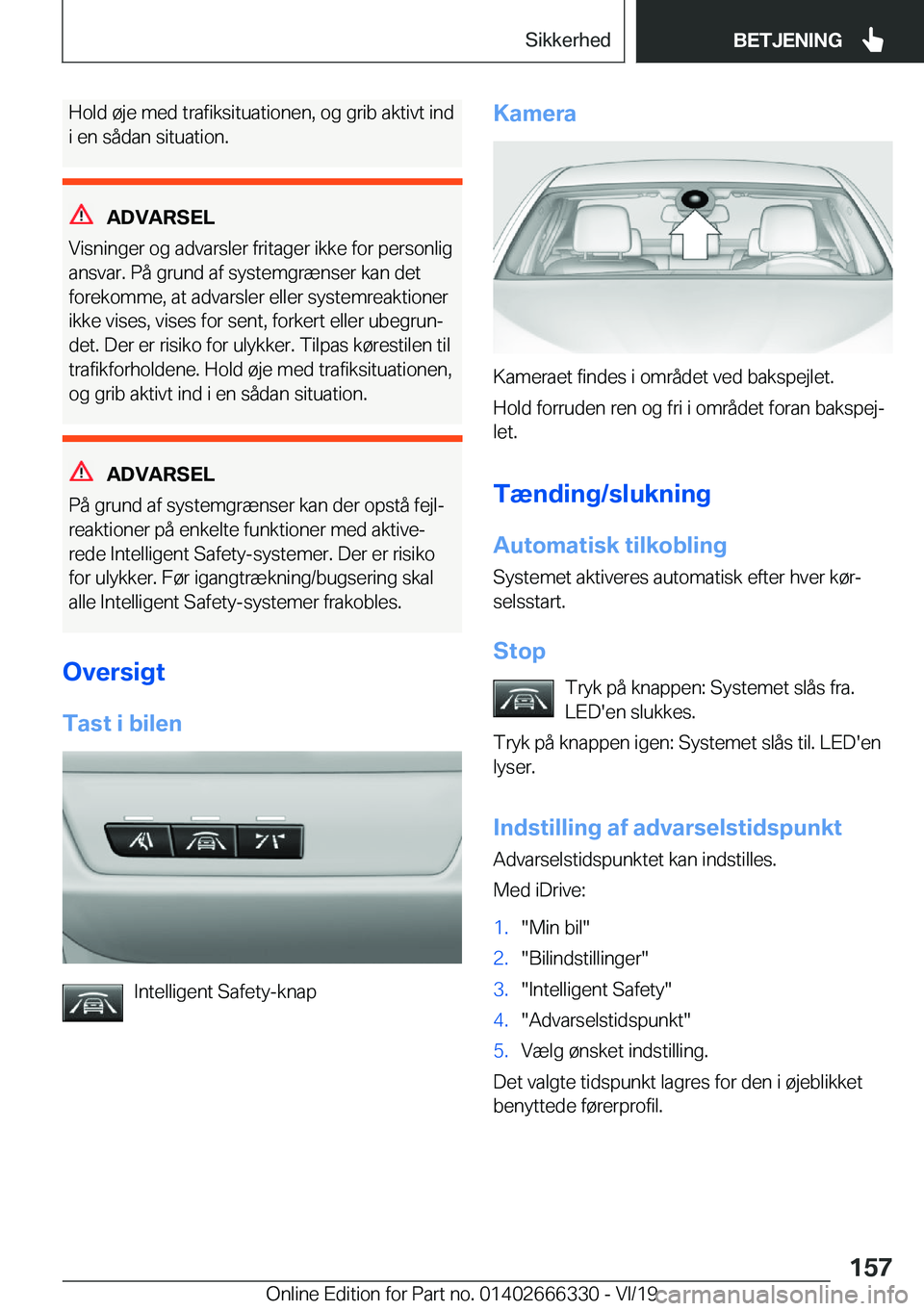 BMW 4 SERIES COUPE 2020  InstruktionsbØger (in Danish) �H�o�l�d��