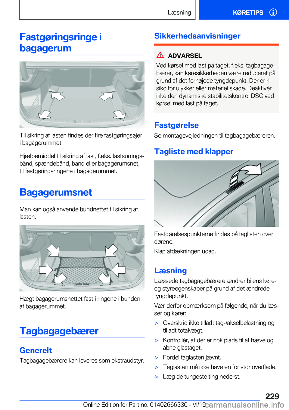 BMW 4 SERIES COUPE 2020  InstruktionsbØger (in Danish) �F�a�s�t�g�