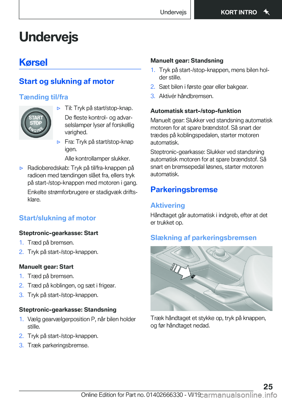 BMW 4 SERIES COUPE 2020  InstruktionsbØger (in Danish) �U�n�d�e�r�v�e�j�s�K�