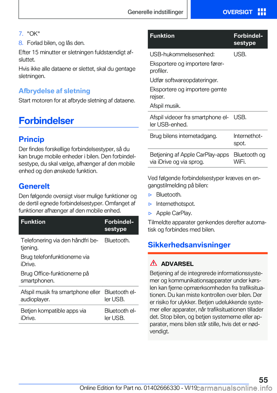 BMW 4 SERIES COUPE 2020  InstruktionsbØger (in Danish) �7�.��O�K��8�.�F�o�r�l�a�d��b�i�l�e�n�,��o�g��l�å�s��d�e�n�.
�E�f�t�e�r��1�5��m�i�n�u�t�t�e�r��e�r��s�l�e�t�n�i�n�g�e�n��f�u�l�d�s�t�æ�n�d�i�g�t��a�fj
�s�l�u�t�t�e�t�.
�H�v�i�s��i�k�k�