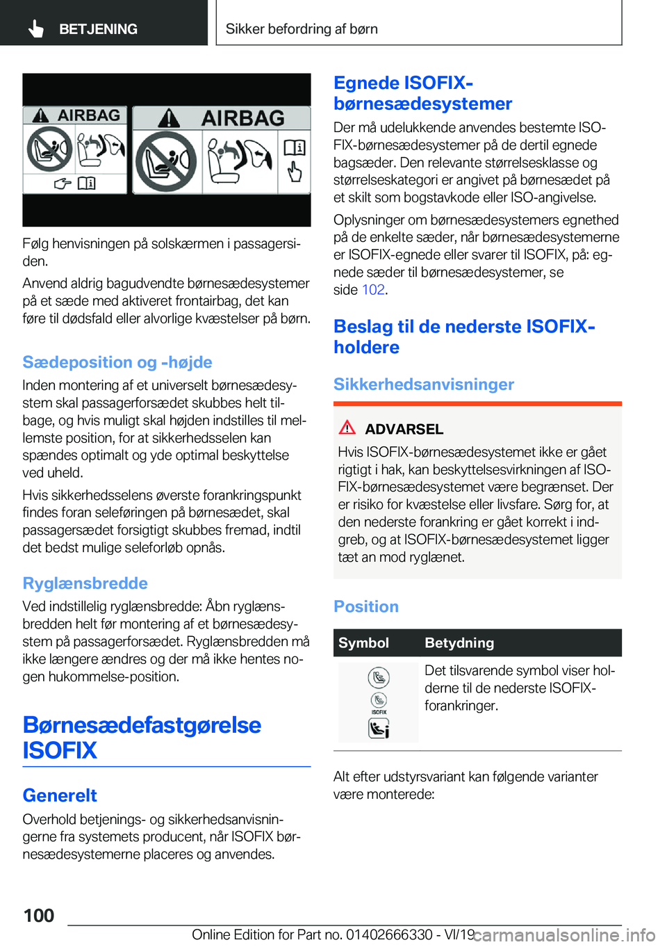 BMW 4 SERIES COUPE 2020  InstruktionsbØger (in Danish) �F�