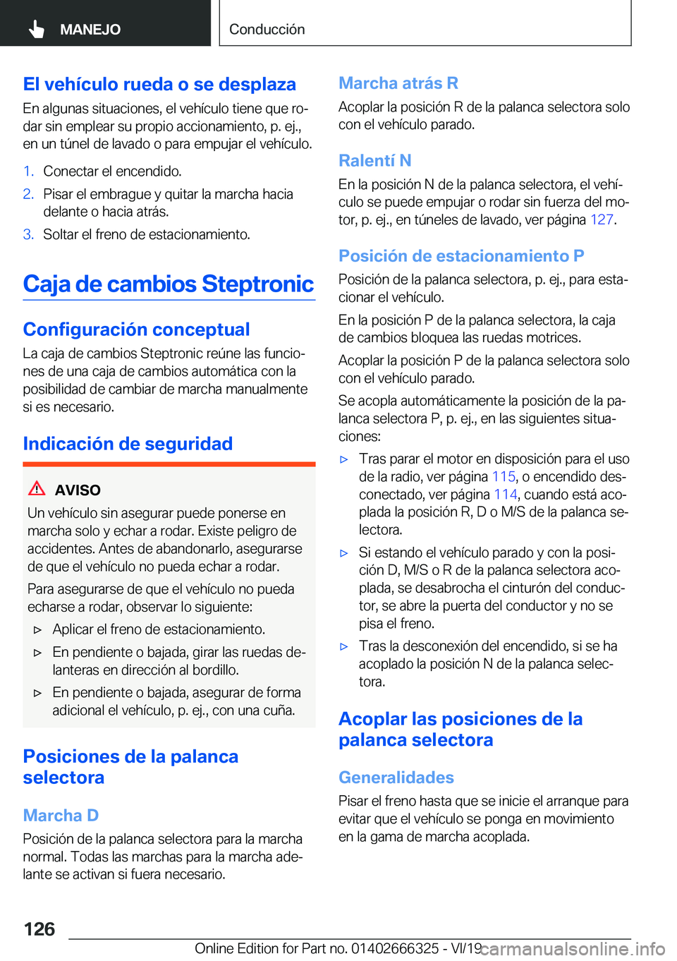 BMW 4 SERIES COUPE 2020  Manuales de Empleo (in Spanish) �E�l��v�e�h�