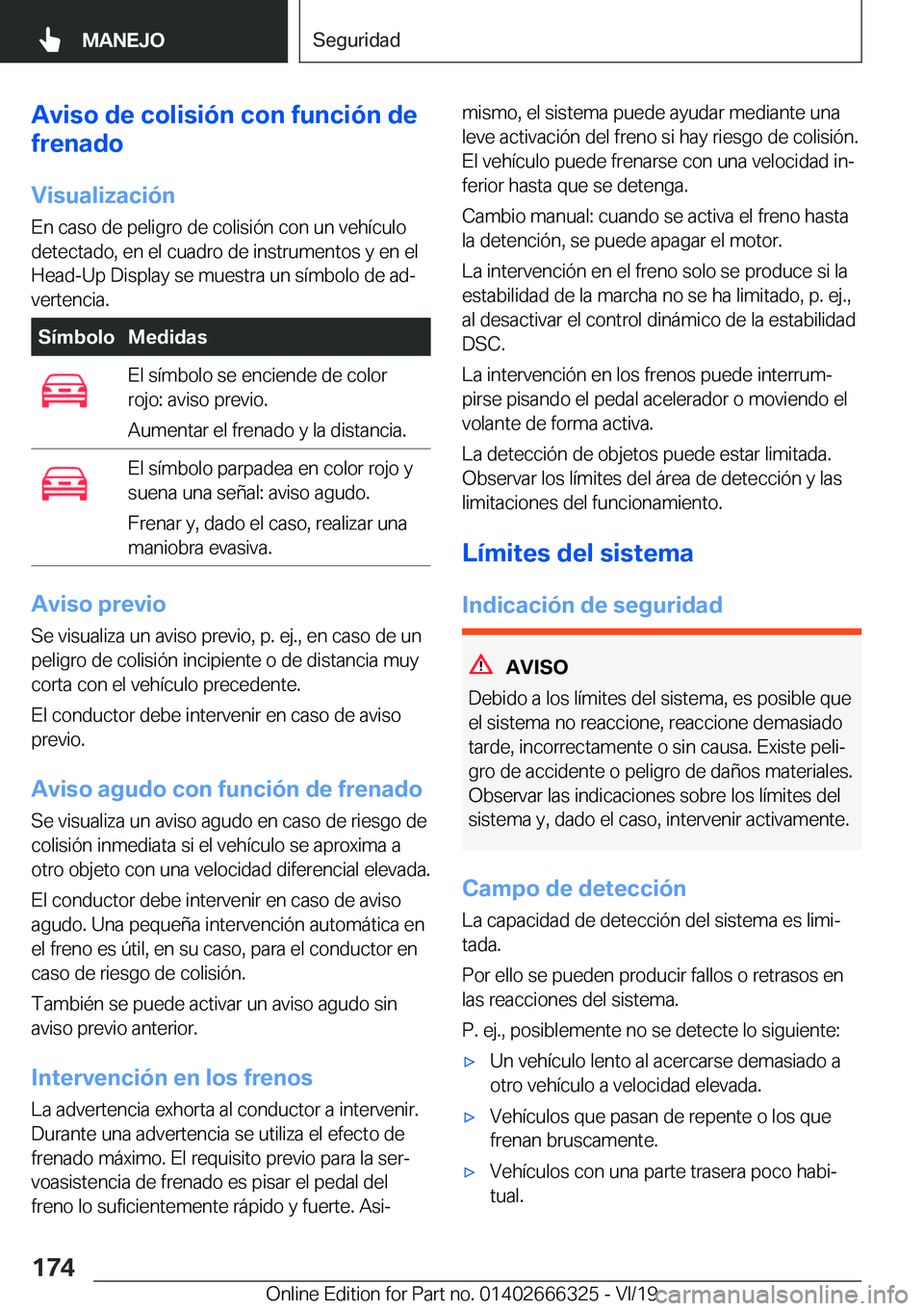 BMW 4 SERIES COUPE 2020  Manuales de Empleo (in Spanish) �A�v�i�s�o��d�e��c�o�l�i�s�i�