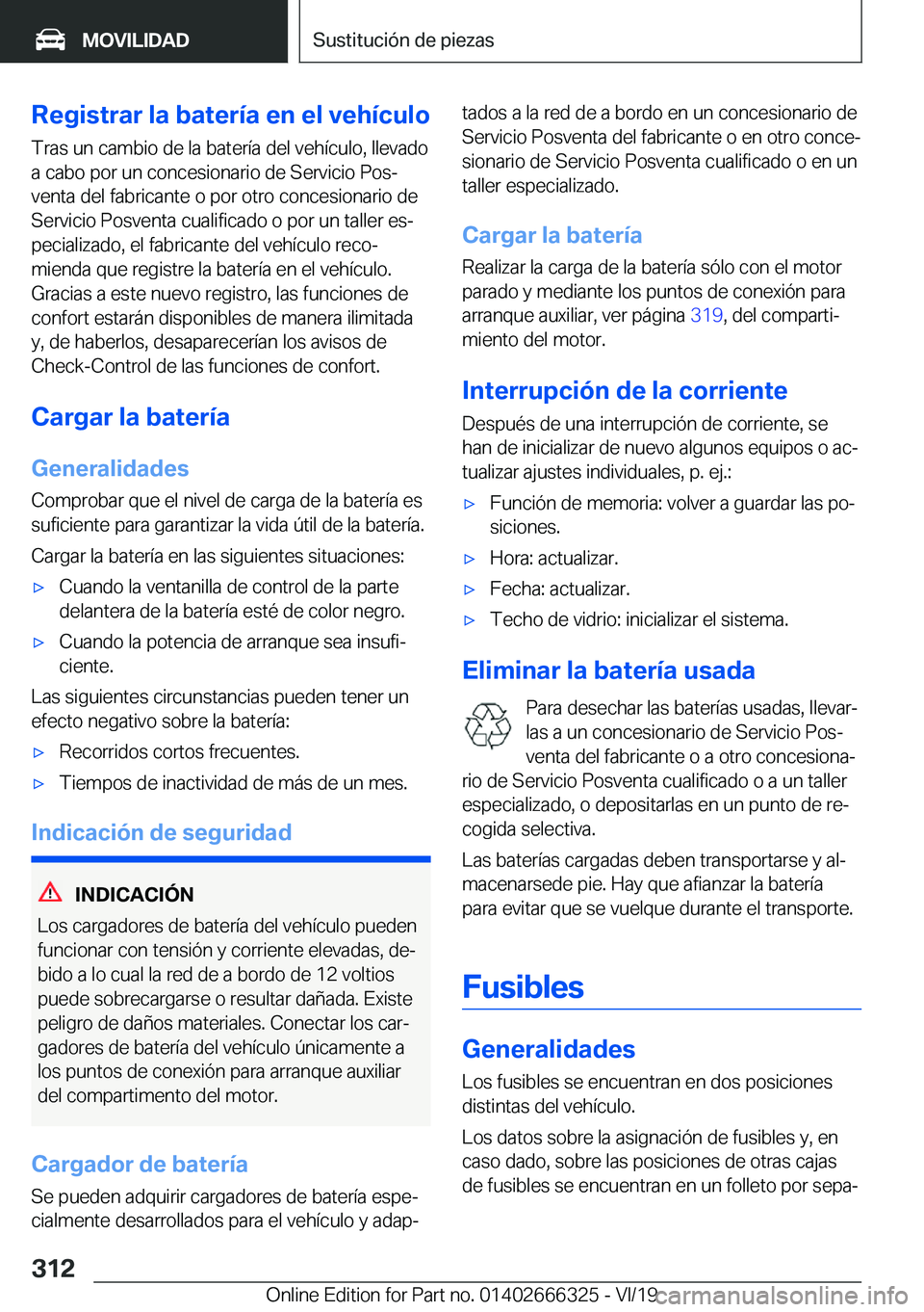 BMW 4 SERIES COUPE 2020  Manuales de Empleo (in Spanish) �R�e�g�i�s�t�r�a�r��l�a��b�a�t�e�r�