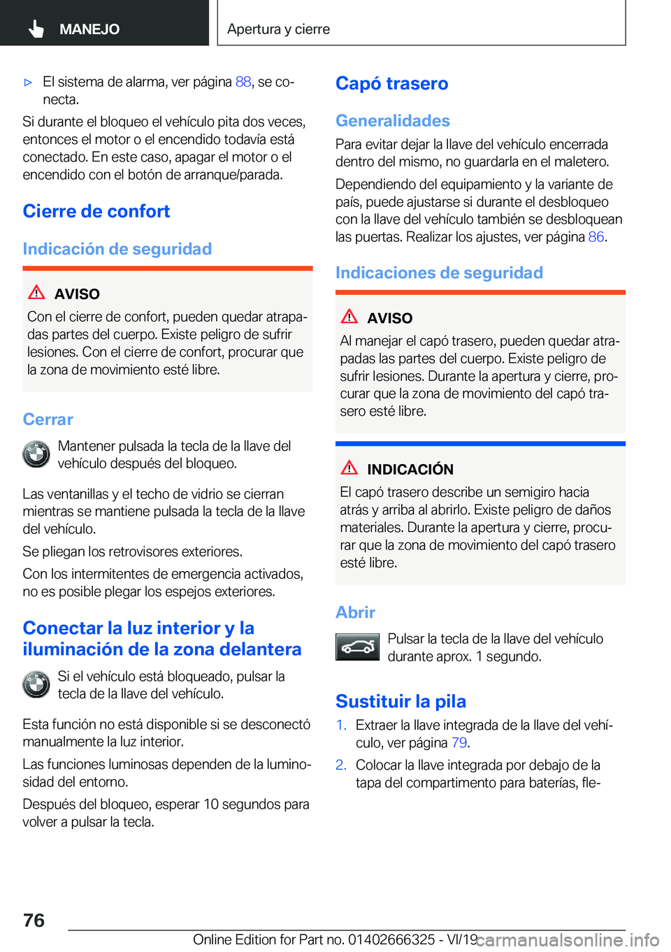 BMW 4 SERIES COUPE 2020  Manuales de Empleo (in Spanish) x�E�l��s�i�s�t�e�m�a��d�e��a�l�a�r�m�a�,��v�e�r��p�