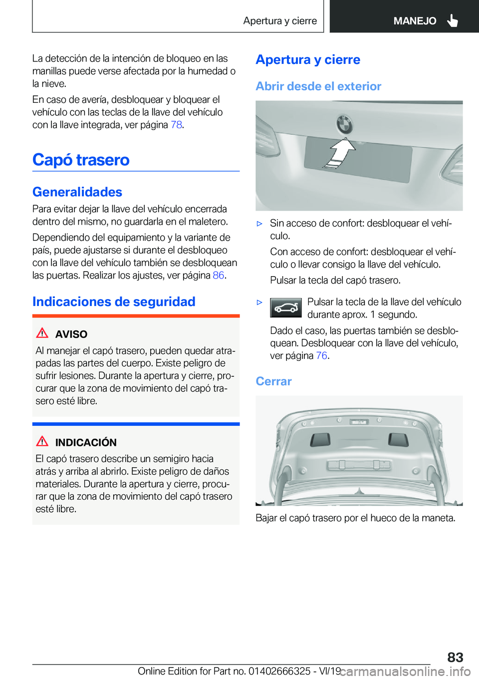 BMW 4 SERIES COUPE 2020  Manuales de Empleo (in Spanish) �L�a��d�e�t�e�c�c�i�