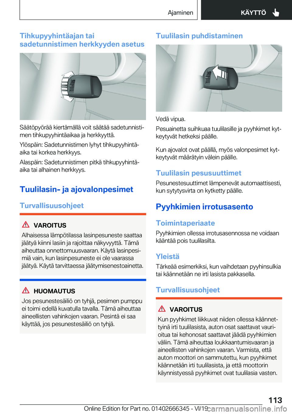 BMW 4 SERIES COUPE 2020  Omistajan Käsikirja (in Finnish) �T�i�h�k�u�p�y�y�h�i�n�t�