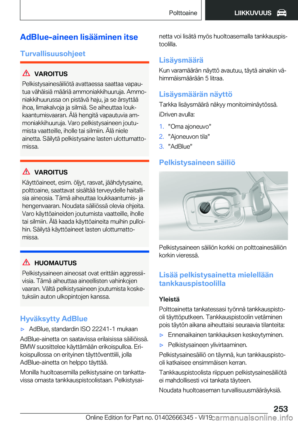 BMW 4 SERIES COUPE 2020  Omistajan Käsikirja (in Finnish) �A�d�B�l�u�e�-�a�i�n�e�e�n��l�i�s�
