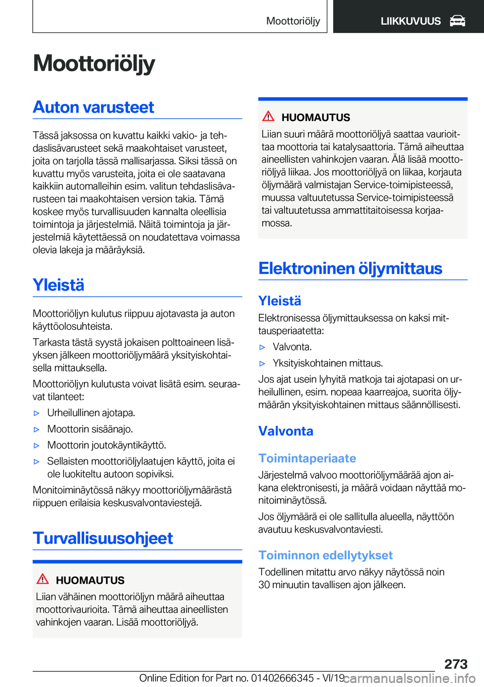 BMW 4 SERIES COUPE 2020  Omistajan Käsikirja (in Finnish) �M�o�o�t�t�o�r�i�