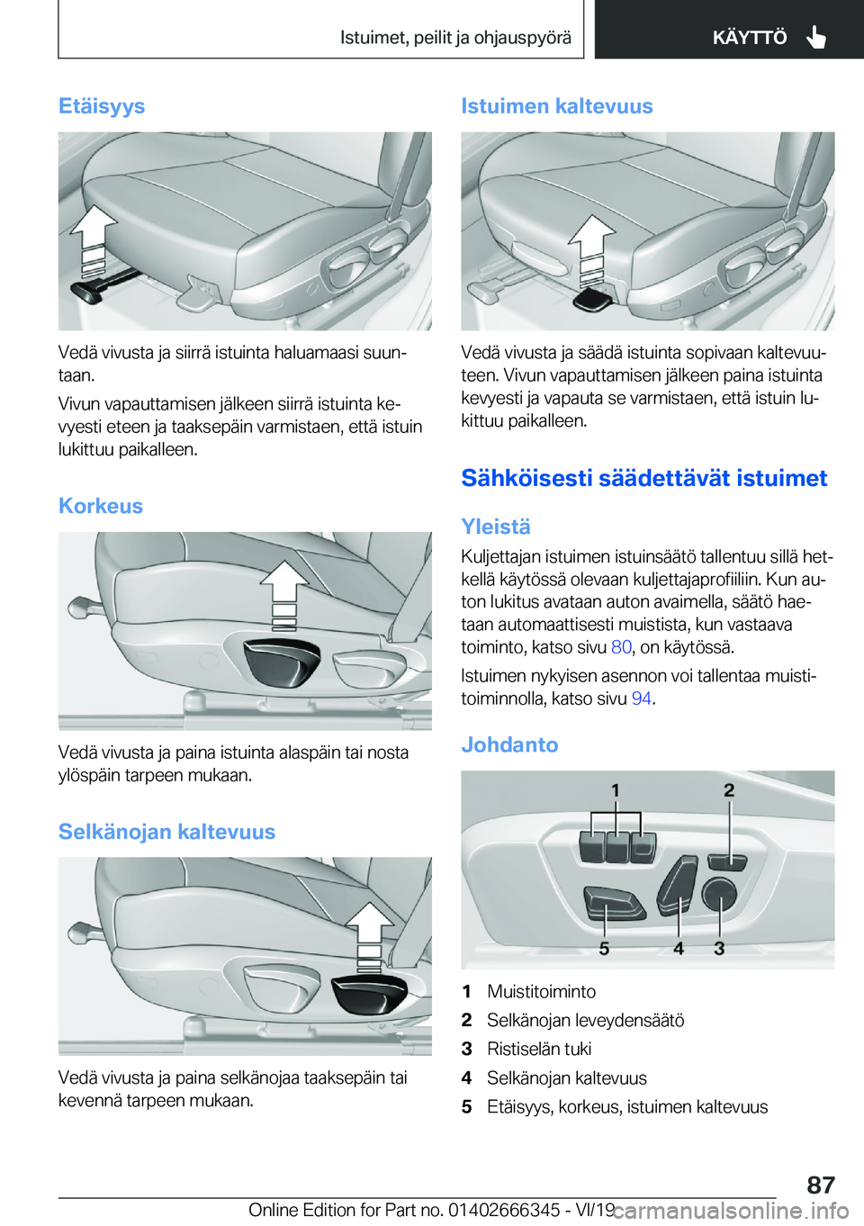 BMW 4 SERIES COUPE 2020  Omistajan Käsikirja (in Finnish) �E�t�