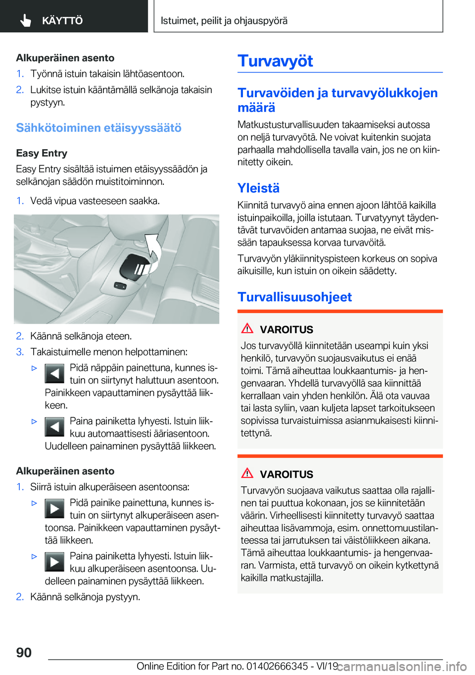 BMW 4 SERIES COUPE 2020  Omistajan Käsikirja (in Finnish) �A�l�k�u�p�e�r�