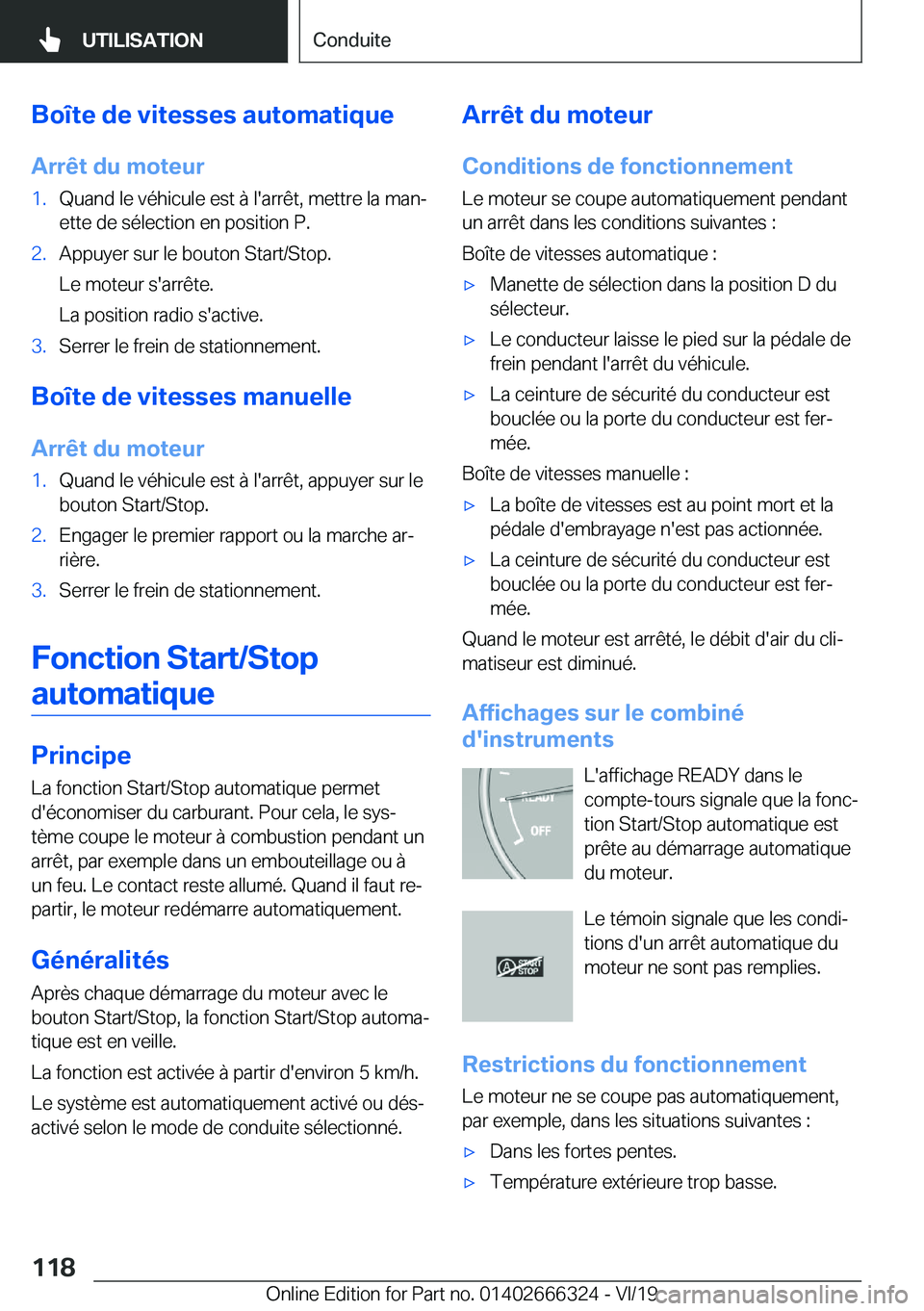 BMW 4 SERIES COUPE 2020  Notices Demploi (in French) �B�o�