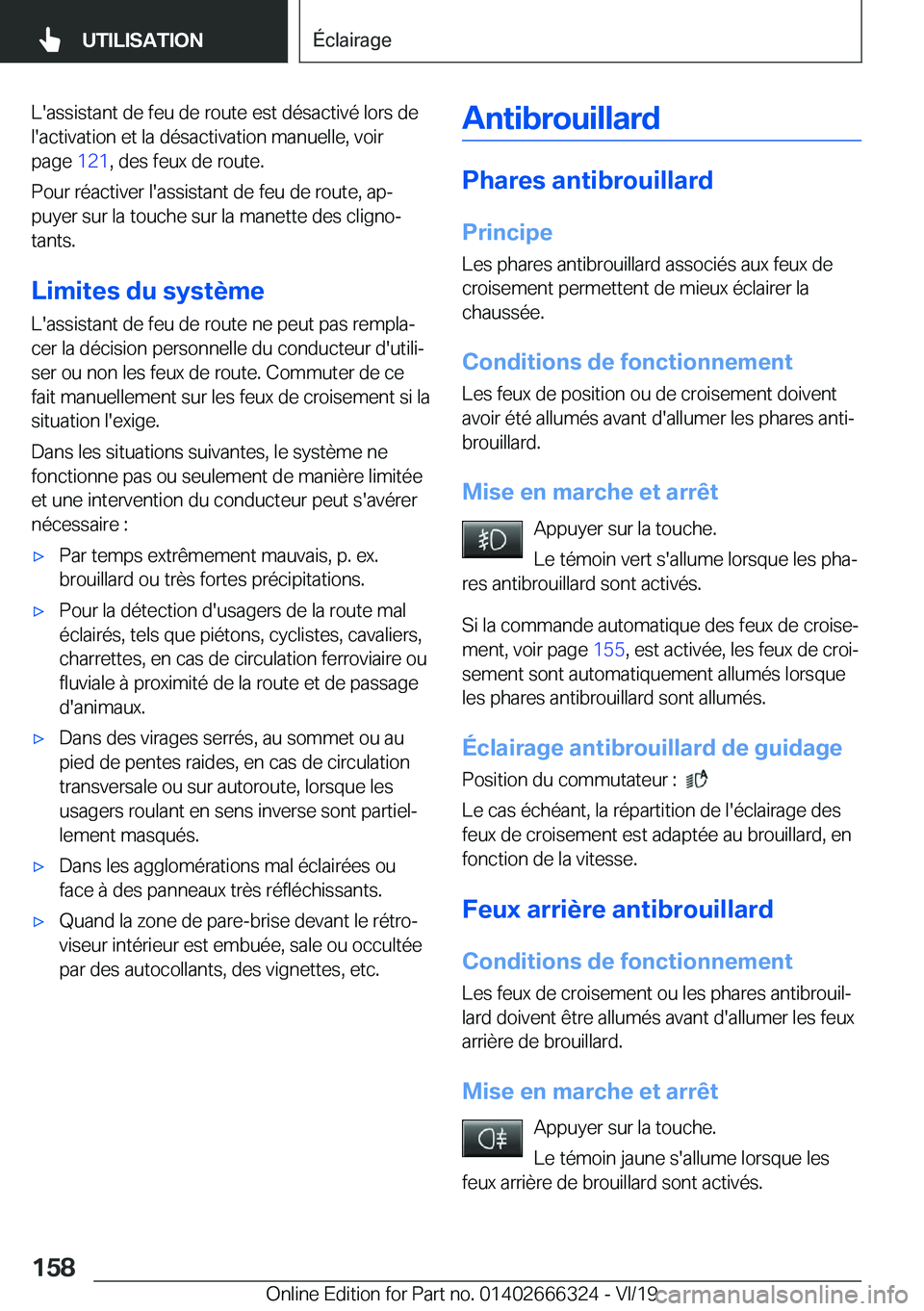 BMW 4 SERIES COUPE 2020  Notices Demploi (in French) �L�'�a�s�s�i�s�t�a�n�t��d�e��f�e�u��d�e��r�o�u�t�e��e�s�t��d�é�s�a�c�t�i�v�é��l�o�r�s��d�e�l�'�a�c�t�i�v�a�t�i�o�n��e�t��l�a��d�é�s�a�c�t�i�v�a�t�i�o�n��m�a�n�u�e�l�l�e�,��v�o�