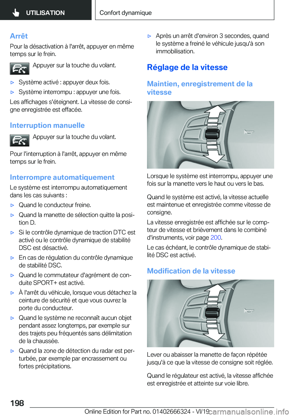 BMW 4 SERIES COUPE 2020  Notices Demploi (in French) �A�r�r�ê�t�P�o�u�r��l�a��d�é�s�a�c�t�i�v�a�t�i�o�n��
