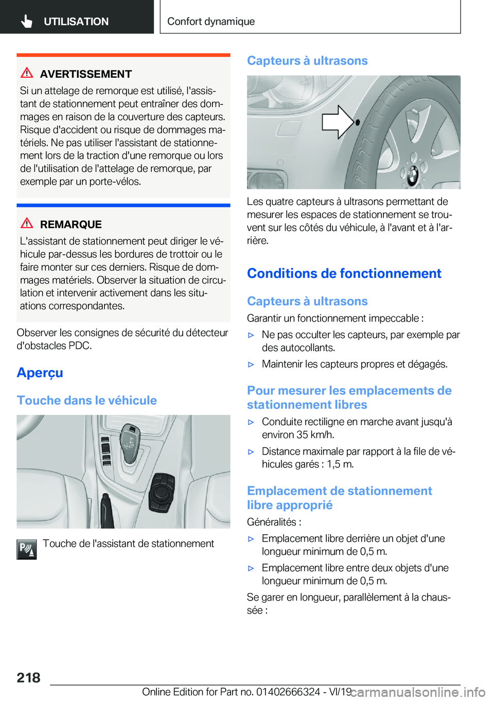BMW 4 SERIES COUPE 2020  Notices Demploi (in French) �A�V�E�R�T�I�S�S�E�M�E�N�T
�S�i��u�n��a�t�t�e�l�a�g�e��d�e��r�e�m�o�r�q�u�e��e�s�t��u�t�i�l�i�s�é�,��l�'�a�s�s�i�sj
�t�a�n�t��d�e��s�t�a�t�i�o�n�n�e�m�e�n�t��p�e�u�t��e�n�t�r�a�î�n�e