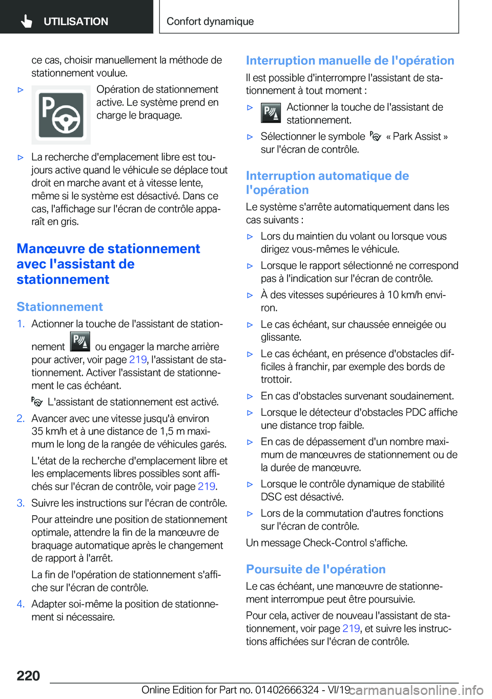 BMW 4 SERIES COUPE 2020  Notices Demploi (in French) �c�e��c�a�s�,��c�h�o�i�s�i�r��m�a�n�u�e�l�l�e�m�e�n�t��l�a��m�é�t�h�o�d�e��d�e�s�t�a�t�i�o�n�n�e�m�e�n�t��v�o�u�l�u�e�.'x�O�p�é�r�a�t�i�o�n��d�e��s�t�a�t�i�o�n�n�e�m�e�n�t
�a�c�t�i�v�e�